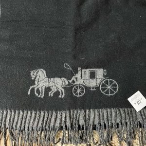 Coach black and gray scarf NWT